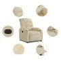 Cream Fabric Recliner by , Armchairs - Ref: Foro24-374155, Price: 248,91 €, Discount: %