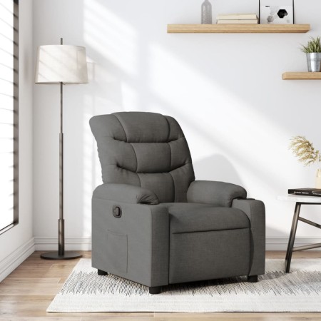 Sillón reclinable de tela gris oscuro de , Sillones - Ref: Foro24-374148, Precio: 227,27 €, Descuento: %