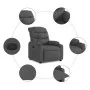 Dark Gray Fabric Recliner by , Armchairs - Ref: Foro24-374148, Price: 218,27 €, Discount: %