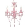 Chandelier with round pink bead details 3 x E14 by vidaXL, Lamps - Ref: Foro24-281598, Price: 57,84 €, Discount: %