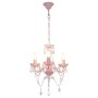 Chandelier with round pink bead details 3 x E14 by vidaXL, Lamps - Ref: Foro24-281598, Price: 57,84 €, Discount: %