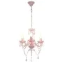 Chandelier with round pink bead details 3 x E14 by vidaXL, Lamps - Ref: Foro24-281598, Price: 63,08 €, Discount: %