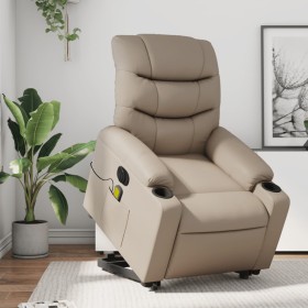 Cappuccino Synthetic Leather Electric Massage Recliner by , Armchairs - Ref: Foro24-3206626, Price: 338,12 €, Discount: %
