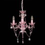 Chandelier with round pink bead details 3 x E14 by vidaXL, Lamps - Ref: Foro24-281598, Price: 57,84 €, Discount: %