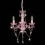 Chandelier with round pink bead details 3 x E14 by vidaXL, Lamps - Ref: Foro24-281598, Price: 63,08 €, Discount: %