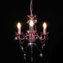 Chandelier with round pink bead details 3 x E14 by vidaXL, Lamps - Ref: Foro24-281598, Price: 57,84 €, Discount: %