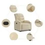Cream Fabric Liftable Recliner by , Armchairs - Ref: Foro24-3206653, Price: 325,85 €, Discount: %