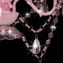 Chandelier with round pink bead details 3 x E14 by vidaXL, Lamps - Ref: Foro24-281598, Price: 57,84 €, Discount: %