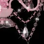 Chandelier with round pink bead details 3 x E14 by vidaXL, Lamps - Ref: Foro24-281598, Price: 63,08 €, Discount: %