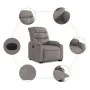 Sillón eléctrico reclinable elevable de tela gris taupe de , Sillones - Ref: Foro24-3206670, Precio: 341,72 €, Descuento: %