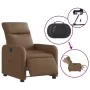 Sillón reclinable eléctrico de tela marrón de , Sillones - Ref: Foro24-3206685, Precio: 224,09 €, Descuento: %