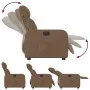 Sillón reclinable eléctrico de tela marrón de , Sillones - Ref: Foro24-3206685, Precio: 224,09 €, Descuento: %