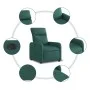 Sillón reclinable eléctrico tela verde oscuro de , Sillones - Ref: Foro24-3206687, Precio: 244,04 €, Descuento: %