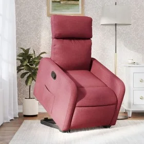 Red fabric liftable recliner armchair by , Armchairs - Ref: Foro24-3206702, Price: 264,63 €, Discount: %