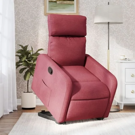 Red fabric liftable recliner armchair by , Armchairs - Ref: Foro24-3206702, Price: 264,63 €, Discount: %