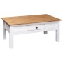 Mesa de centro madera de pino estilo Panamá blanco 100x60x45 cm de vidaXL, Mesas de centro - Ref: Foro24-282684, Precio: 139,...