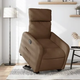 Sillón eléctrico reclinable elevable de tela marrón de , Sillones - Ref: Foro24-3206721, Precio: 307,44 €, Descuento: %