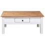 Mesa de centro madera de pino estilo Panamá blanco 100x60x45 cm de vidaXL, Mesas de centro - Ref: Foro24-282684, Precio: 139,...