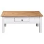 White Panama style pine wood coffee table 100x60x45 cm by vidaXL, Coffee table - Ref: Foro24-282684, Price: 139,72 €, Discoun...