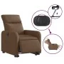 Sillón eléctrico reclinable elevable de tela marrón de , Sillones - Ref: Foro24-3206721, Precio: 307,44 €, Descuento: %