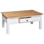Mesa de centro madera de pino estilo Panamá blanco 100x60x45 cm de vidaXL, Mesas de centro - Ref: Foro24-282684, Precio: 139,...