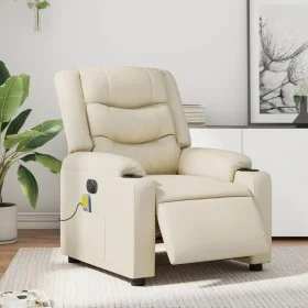 Cremefarbener elektrisch verstellbarer Massagesessel aus Kunstleder von , Sessel - Ref: Foro24-3206548, Preis: 305,15 €, Raba...