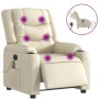 Cremefarbener elektrisch verstellbarer Massagesessel aus Kunstleder von , Sessel - Ref: Foro24-3206548, Preis: 300,67 €, Raba...