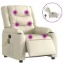 Cremefarbener elektrisch verstellbarer Massagesessel aus Kunstleder von , Sessel - Ref: Foro24-3206548, Preis: 304,23 €, Raba...