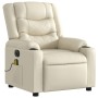Cremefarbener elektrisch verstellbarer Massagesessel aus Kunstleder von , Sessel - Ref: Foro24-3206548, Preis: 300,67 €, Raba...