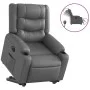 Sillón reclinable elevable eléctrico de cuero sintético gris de , Sillones - Ref: Foro24-3206562, Precio: 356,33 €, Descuento: %