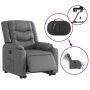 Gray Faux Leather Power Lift Recliner by , Armchairs - Ref: Foro24-3206562, Price: 340,88 €, Discount: %
