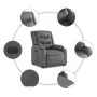 Sillón reclinable elevable eléctrico de cuero sintético gris de , Sillones - Ref: Foro24-3206562, Precio: 356,33 €, Descuento: %
