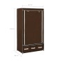 Stoffschrank braun 87x49x159 cm von vidaXL, Kleiderschränke - Ref: Foro24-282458, Preis: 46,71 €, Rabatt: %
