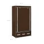 Stoffschrank braun 87x49x159 cm von vidaXL, Kleiderschränke - Ref: Foro24-282458, Preis: 46,84 €, Rabatt: %