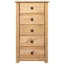 Solid pine wood sideboard in Panama style 46x40x89 cm by vidaXL, Sideboards - Ref: Foro24-282649, Price: 122,78 €, Discount: %