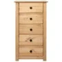 Solid pine wood sideboard in Panama style 46x40x89 cm by vidaXL, Sideboards - Ref: Foro24-282649, Price: 127,51 €, Discount: %