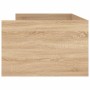 Estructura de cama con cajones roble Sonoma 75x190 cm de , Camas y somieres - Ref: Foro24-3207359, Precio: 129,59 €, Descuent...