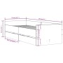 Estructura de cama con cajones roble Sonoma 75x190 cm de , Camas y somieres - Ref: Foro24-3207359, Precio: 129,59 €, Descuent...
