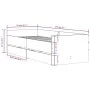 Sonoma oak bed frame with drawers 75x190 cm by , Beds and slatted bases - Ref: Foro24-3207359, Price: 128,15 €, Discount: %