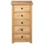 Solid pine wood sideboard in Panama style 46x40x89 cm by vidaXL, Sideboards - Ref: Foro24-282649, Price: 127,51 €, Discount: %