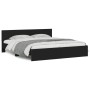Estructura de cama con cabecero negra 180x200 cm de , Camas y somieres - Ref: Foro24-3207463, Precio: 216,12 €
