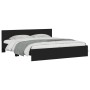 Estructura de cama con cabecero negra 180x200 cm de , Camas y somieres - Ref: Foro24-3207463, Precio: 216,12 €
