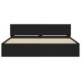 Estructura de cama con cabecero negra 180x200 cm de , Camas y somieres - Ref: Foro24-3207463, Precio: 216,12 €