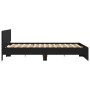 Estructura de cama con cabecero negra 180x200 cm de , Camas y somieres - Ref: Foro24-3207463, Precio: 216,12 €
