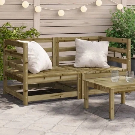 Garden corner sofas 2 units impregnated pine wood 70x70x67cm by , Modular outdoor sofas - Ref: Foro24-837913, Price: 133,56 €...