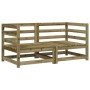 Garten-Ecksofas 2 Einheiten aus imprägniertem Kiefernholz 70x70x67cm von , Modulare Sofas für den Außenbereich - Ref: Foro24-...