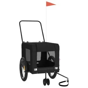 Remolque de bicicleta mascotas hierro tela Oxford negro de , Cochecitos para mascotas - Ref: Foro24-93947, Precio: 131,67 €, ...