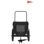 Haustier-Fahrradanhänger, Eisen-Oxford-Stoff, Schwarz von , Kinderwagen für Haustiere - Ref: Foro24-93947, Preis: 134,41 €, R...