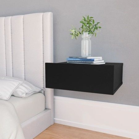 Schwebende Nachttische, 2 Stück, schwarzes Sperrholz, 40 x 30 x 15 cm von vidaXL, Nachttische - Ref: Foro24-800309, Preis: 43...