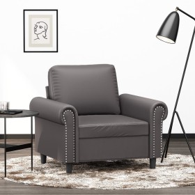 Sillón cuero sintético gris 60 cm de , Sofás - Ref: Foro24-359496, Precio: 157,59 €, Descuento: %